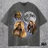 Three Gelada Baboon Retro Graphic T-shirts, Vintage Baboon Moon Tshirt, Baboon Lovers, Funny Baboon Tee, Oversized Washed Tee, Silly Gift