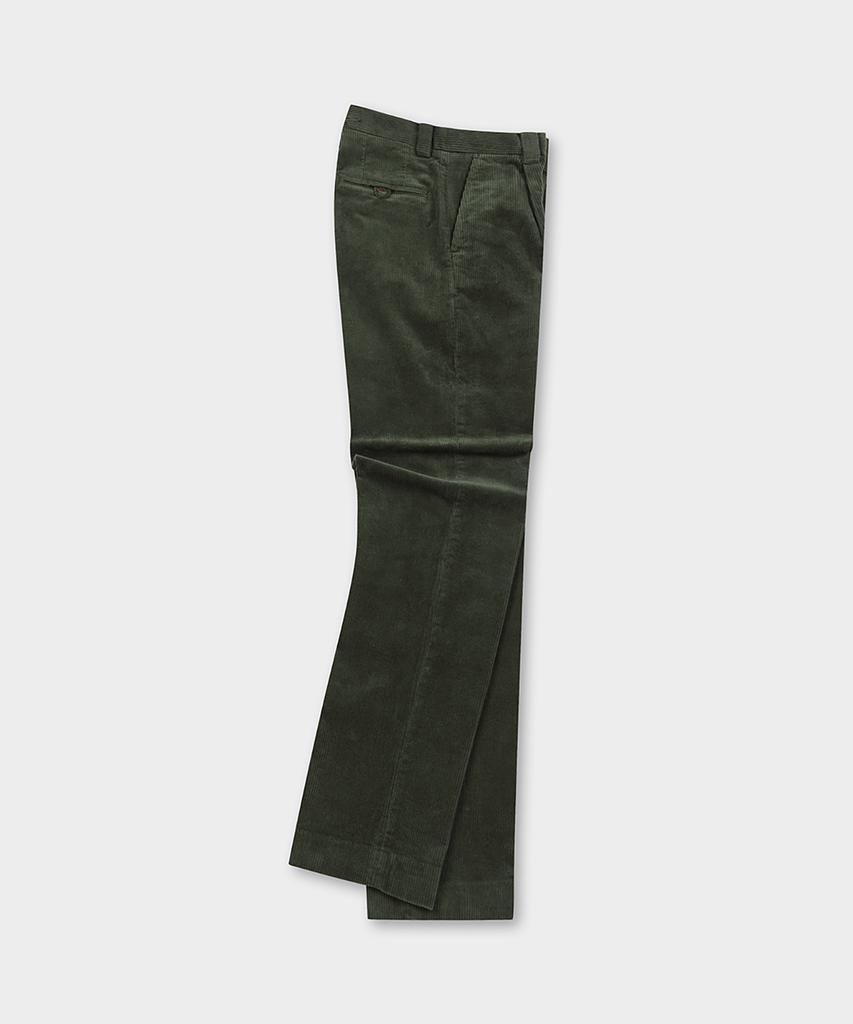 BROOKS BROTHERS Traditional Fit 8W Corduroy Pants (Olive) (Bbpcmm6920Kew)