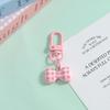 Colorful Striped Bow Keyring Pendant for Bags