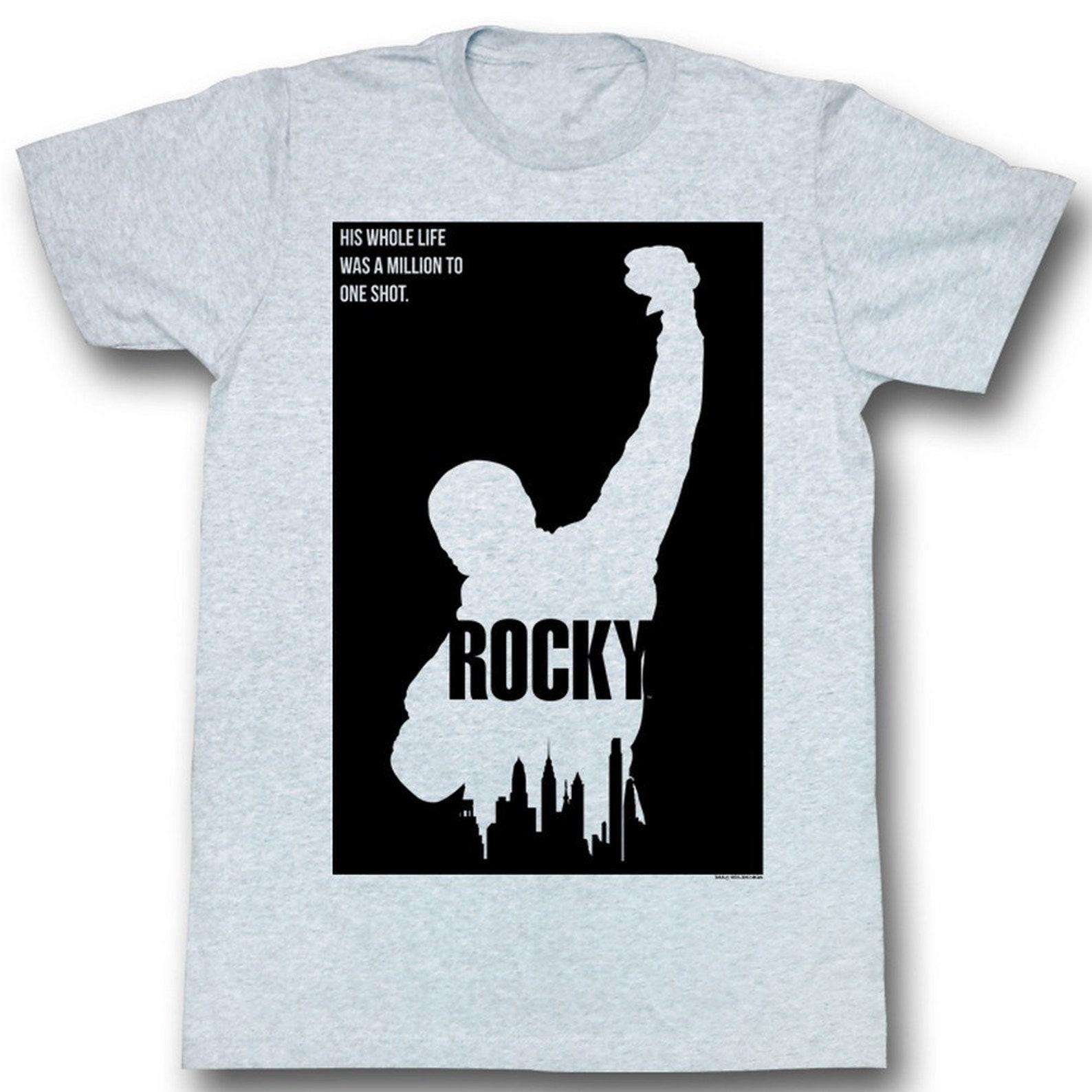 Rocky Blocked Out Gray Heather T-Shirt M