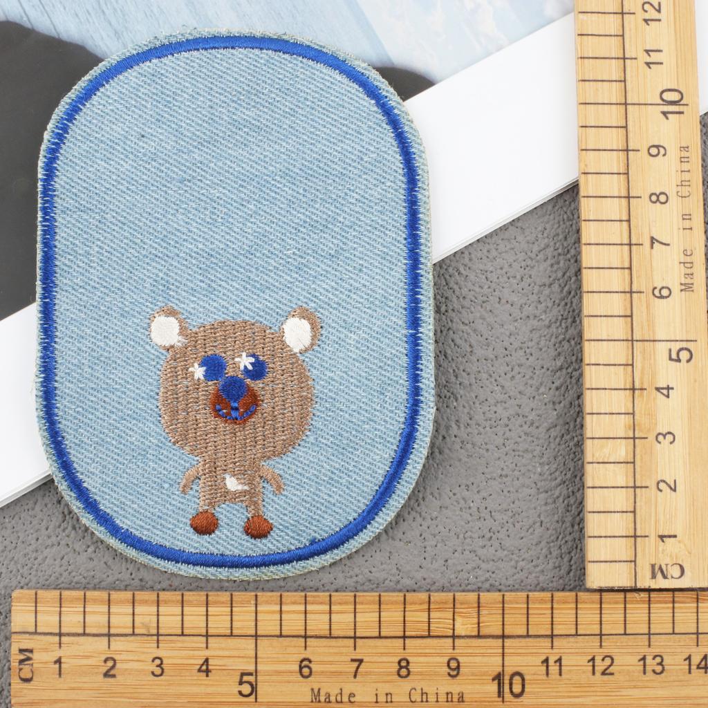 Hot-Selling Cloth Stickers Cartoon Embroidery Stickers Jeans Knee Stickers Ripped Holes Repair Embroidery Label Adhesive Patch Stickers