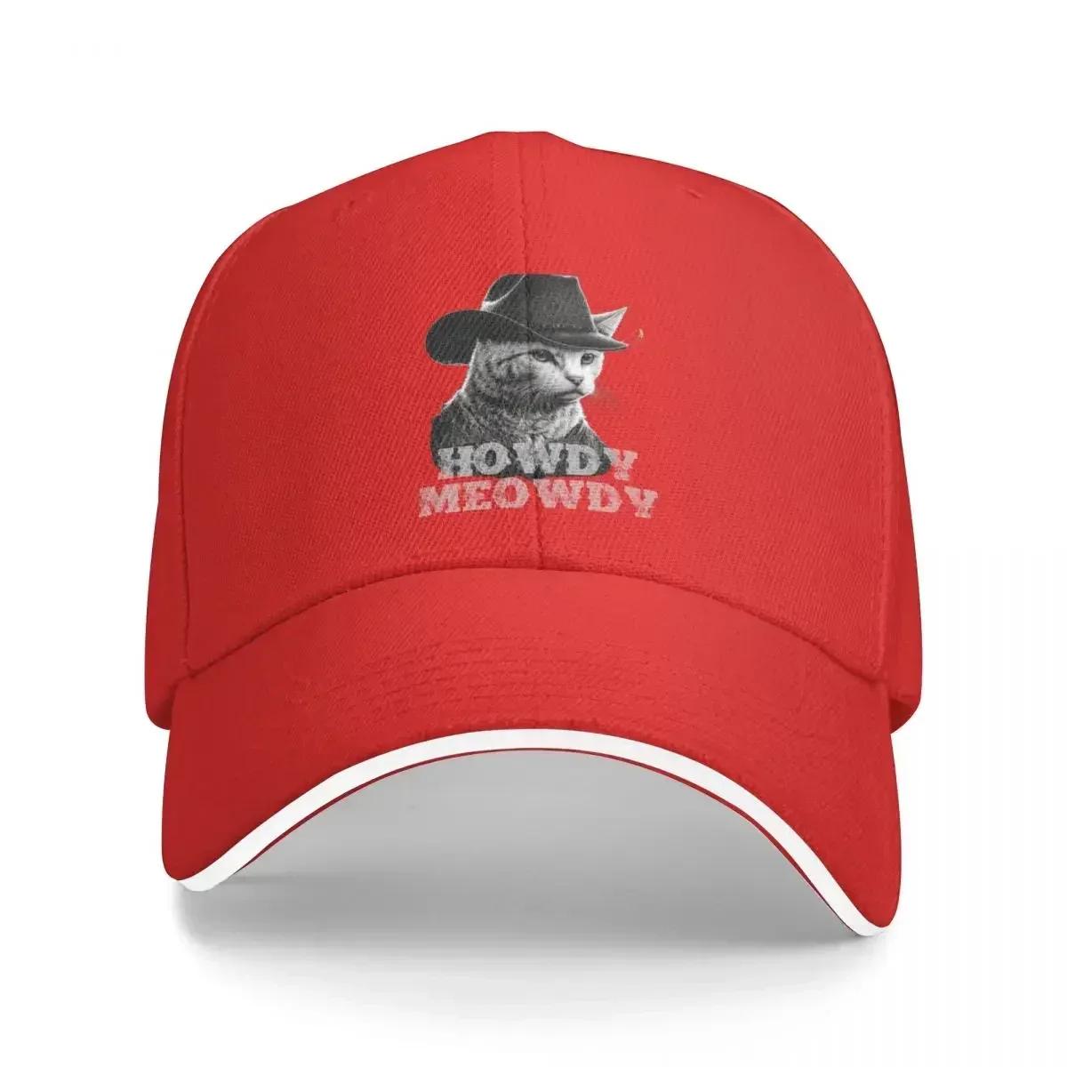 Howdy Meowdy Funny Country Music Cat Cowboy Hat Vintage Baseball Cap Horse Hat Hat Baseball Cap Elegant Womens Hats Unisexs