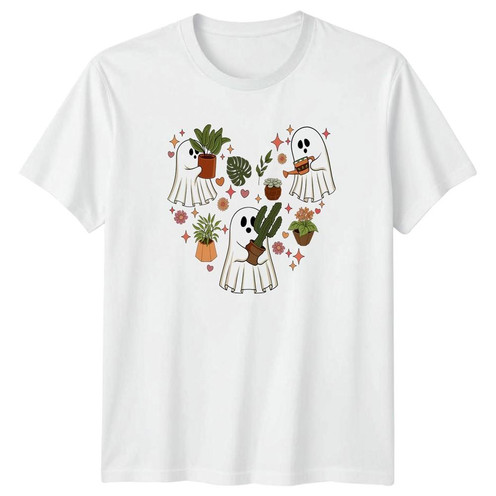 Spooky Cute Ghost Plant Lover TShirt Houseplant Halloween Gift For Him And Her S