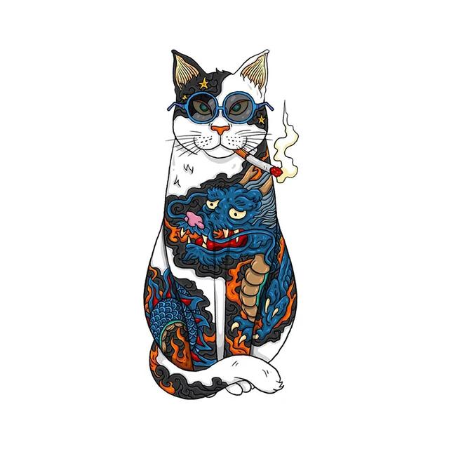 Samolepky na auto Horitomo Monmon Cat Osobnost Vinyl Decal Vodotěsná dekorace