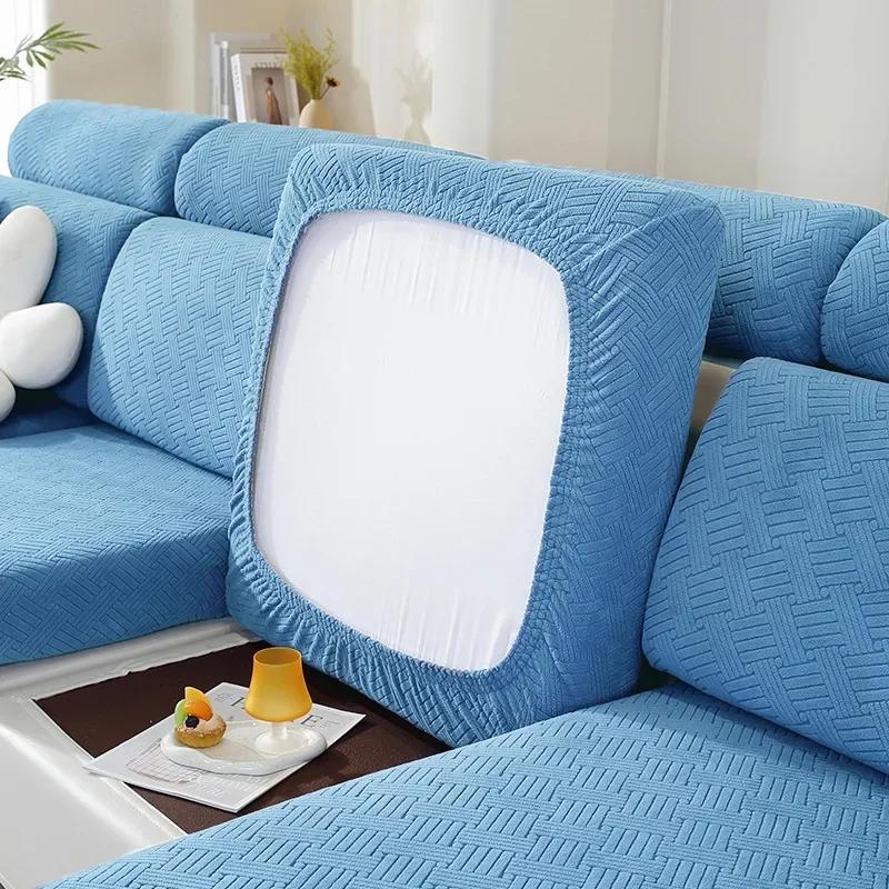 Thick Jacquard Sofa Seat Cushion Cover Funiture Protector Stretch Couch Covers ForLiving Room Removable Seat Slipcover Kids Pets