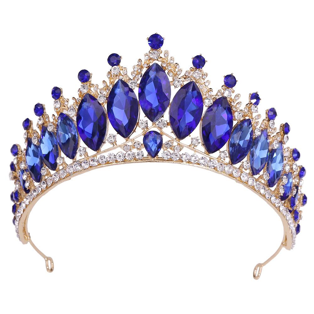 Kristall Hochzeit Krone Barock Rot Tiara Hochzeit Kleid Zubehör Braut Krone
