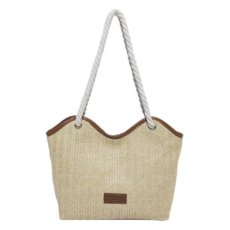 Fashion summer weaving beautiful simple casual portable shoulder armpit bag versatile large capacity students commute to class