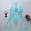Rusa European & American Summer Fashion Hollow Out Bandage Cross Lingerie Body Shaping Set CT0930