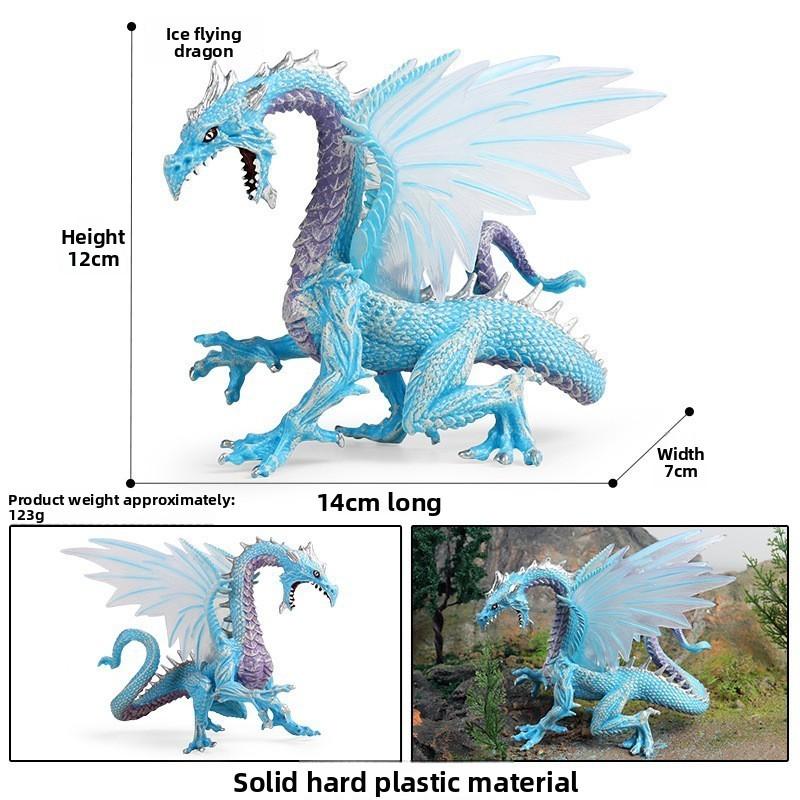 Three Headed Dog Fire Phoenix Stone Monster Dragon Warcraft Model For Kids And Collectors