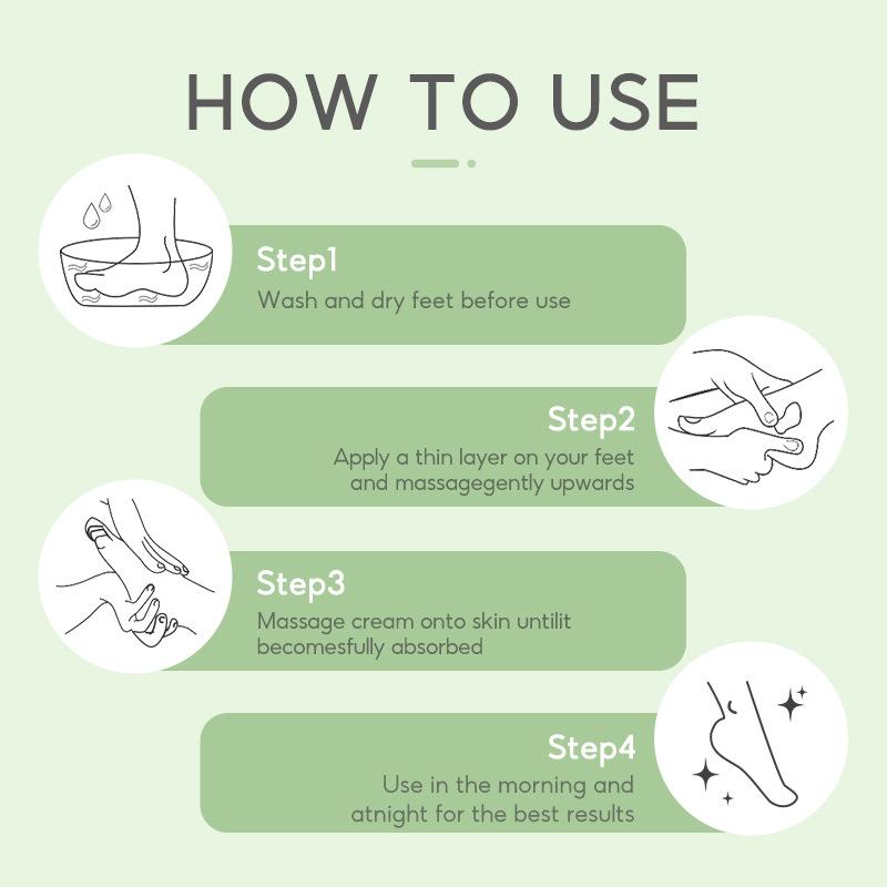 Crème pour les pieds au thé vert 30ml Lisse Délicate Éclatante et Translucide Absorption Rapide par la Peau Sérum Anti-Âge au Rétinol