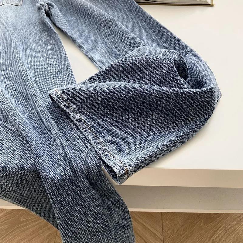 Blugi lați pentru femei, cu talie înaltă, stil retro la modă, 2025