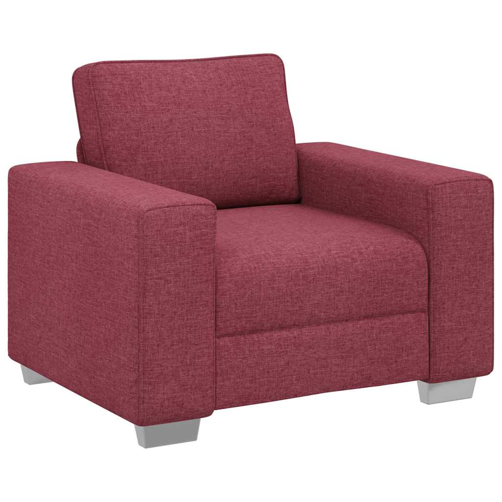 Armchair in Wine Red 100 cm Fabric