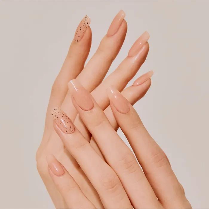 Pure Beige Gel Nail