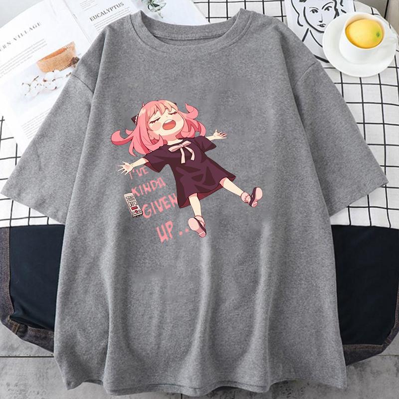 Funny Anime Anya Forger Printed T-shirts Fashion Women Men Summer Tee Shirt Unisex Casual Short Sleeve Round Neck Tops T-shirts