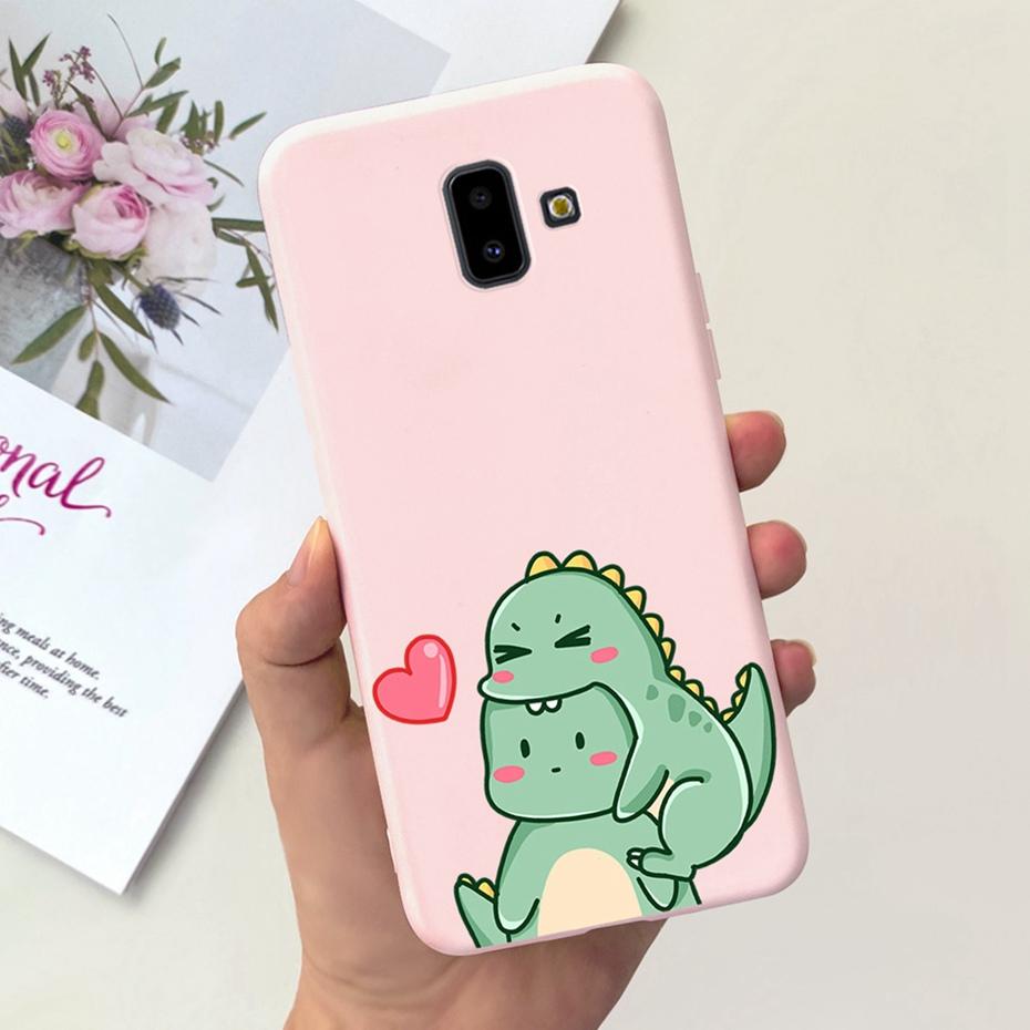 Handyhülle für Samsung Galaxy J6 Plus 2018 Niedliches Tier Cartoon Süßigkeitenfarbe Weiches Silikon TPU Hülle für Samsung J6 J 6 J6Plus