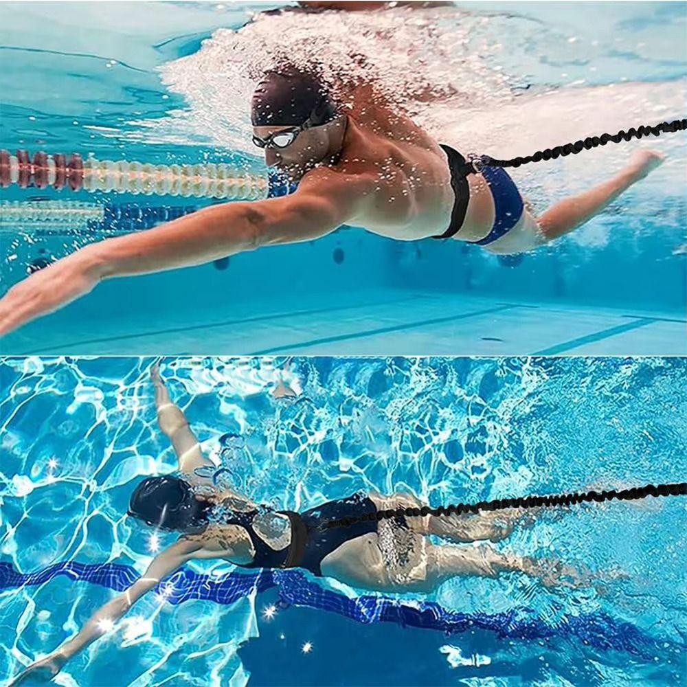 Resistance Bands Swimming Training Belt Stationary Swimming Pool Swim Trainer  Water Sports