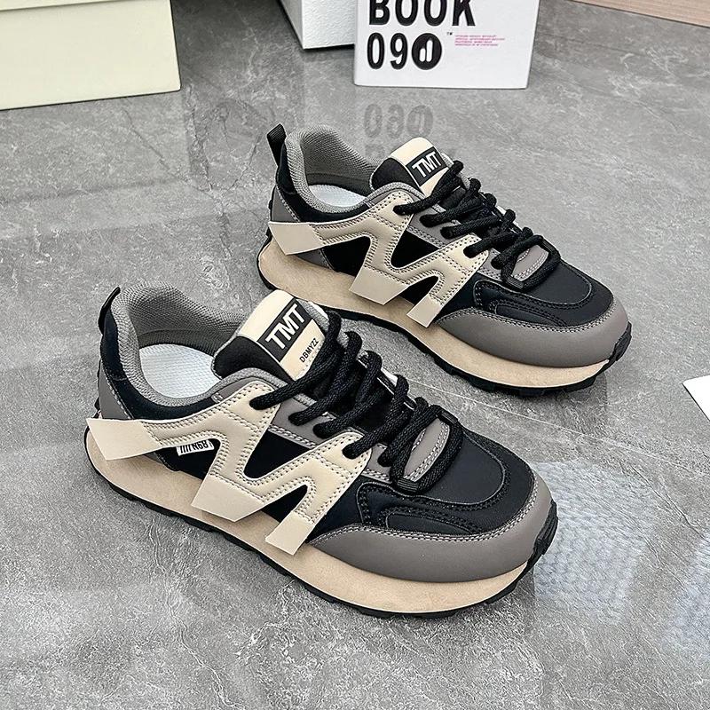 

Fashion Women s Luxury Breathable Lace Up Sport Shoes 2025 Spring Autumn New Designer Platform Walking Shoes Sneakers Zapatos De Mujer 35 чёрный