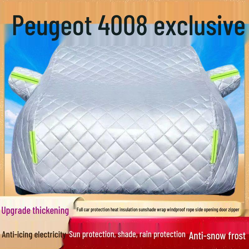 Peugeot 4008 Heavy-Duty Weatherproof Car Cover with Logo Thickened with Cotton Anti-Hail, All-Season