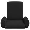 Adjustable Floor Chair Black Coarse Velvet