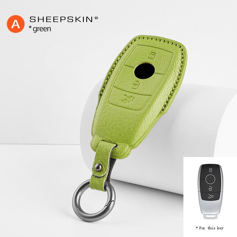 

car Key protection shell Sheepskin For Mercedes Benz a c E S G Class GLC CLA GLB GLS e300l c260l c200l a200l glc260 W177 W205