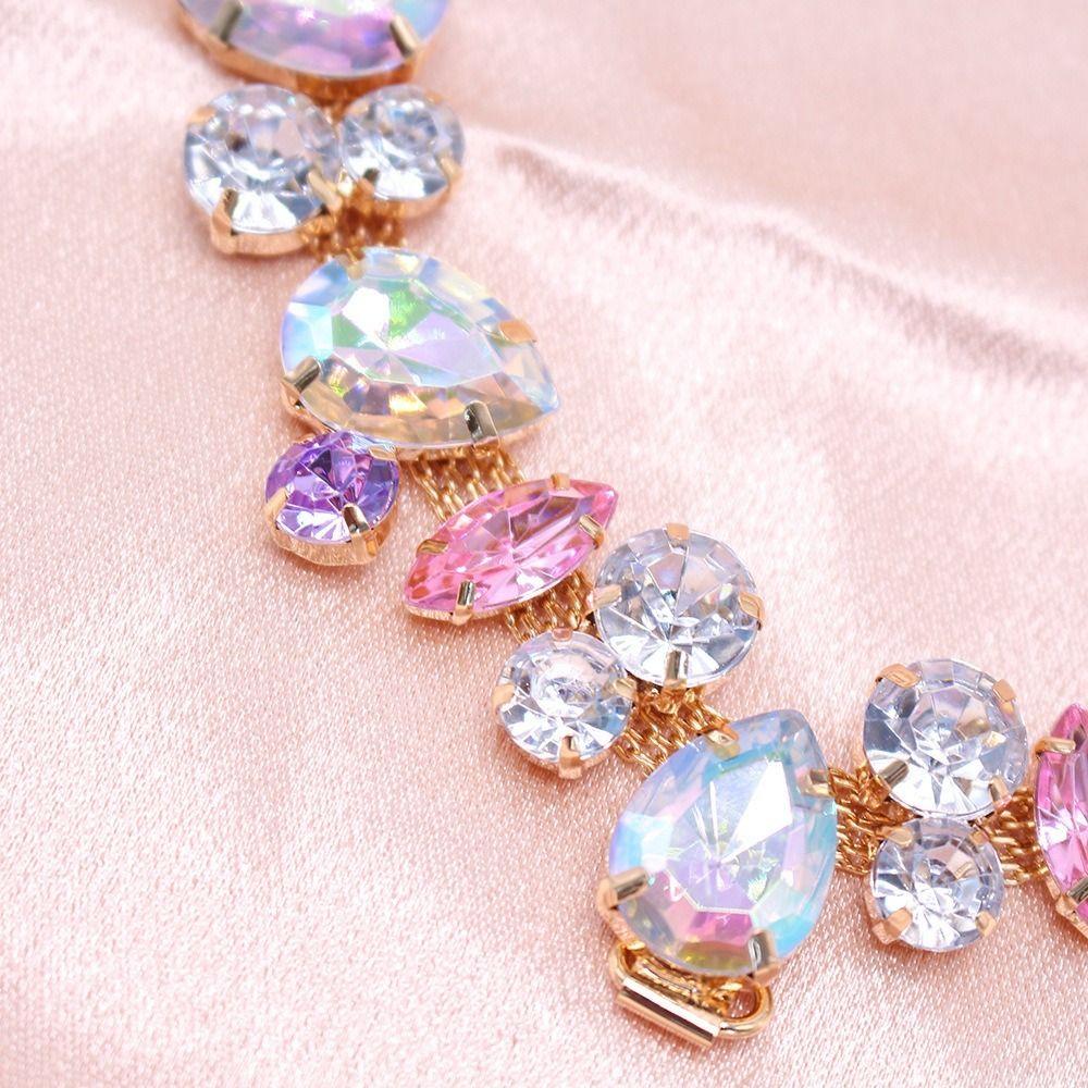 Stainless Steel Pet Necklace Adjustable Dog Collar Luxury Diamond Collar  For Cats
