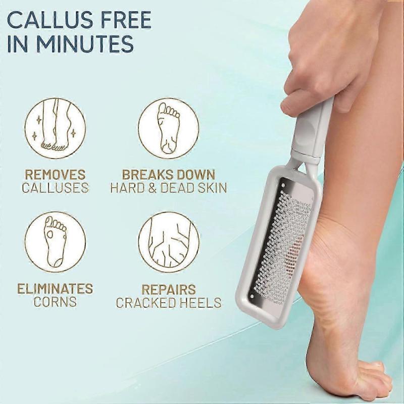 Professional Foot Scrubber Dead Skin Remover Kit - Foot File & Callus Gel Feet Scrubber Scraper Set