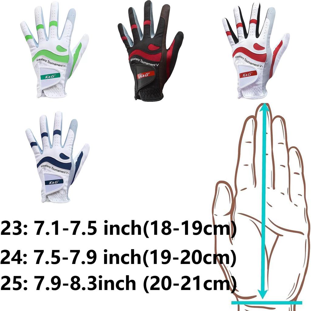 Karamagic Golfhandschoen voor Links PU Comfortabel met Clip en Golf Mannen, Hand, Stof, Pasvorm, Tee, Multifunctioneel, Wasbaar.