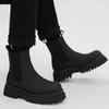 Thick-Soled Tooling Chimney Chelsea Men'S Boots Martin Boots Trendy Men'S Height Increase British Black High-Top Leather Shoes