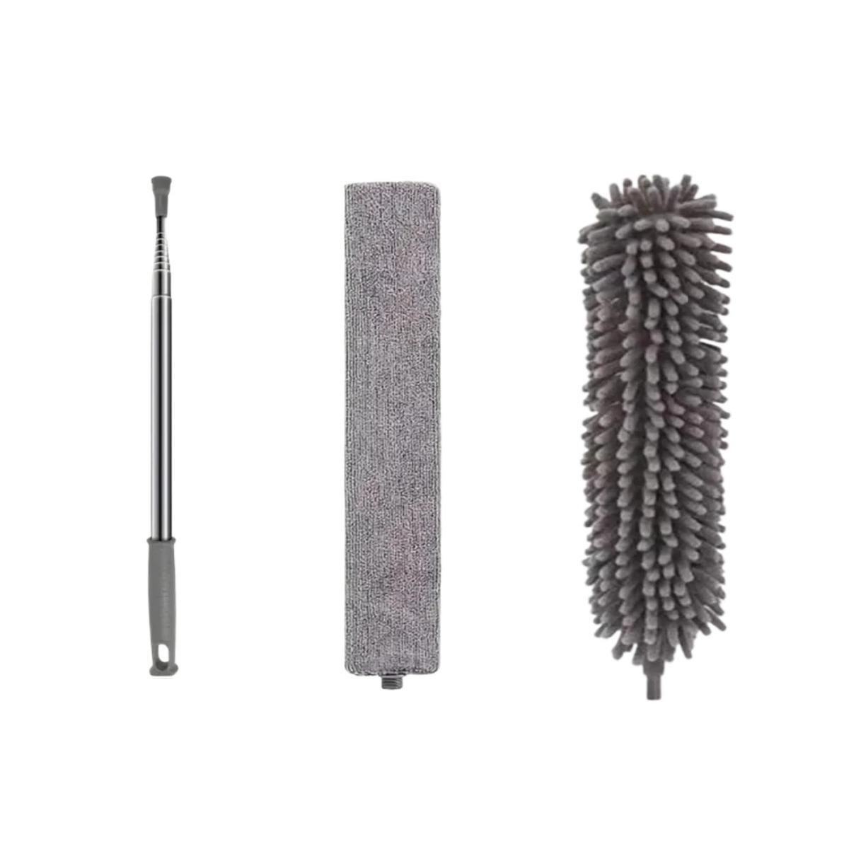 

Microfiber Duster Kit with Extension Pole Retractable for Ceilings Fans Blinds Car Furniture Cobweb Cleaning Household Duster