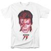 David Bowie - Aladdin Sane 75 - Maglietta per Bambini Unisex a Maniche Corte - Bianca