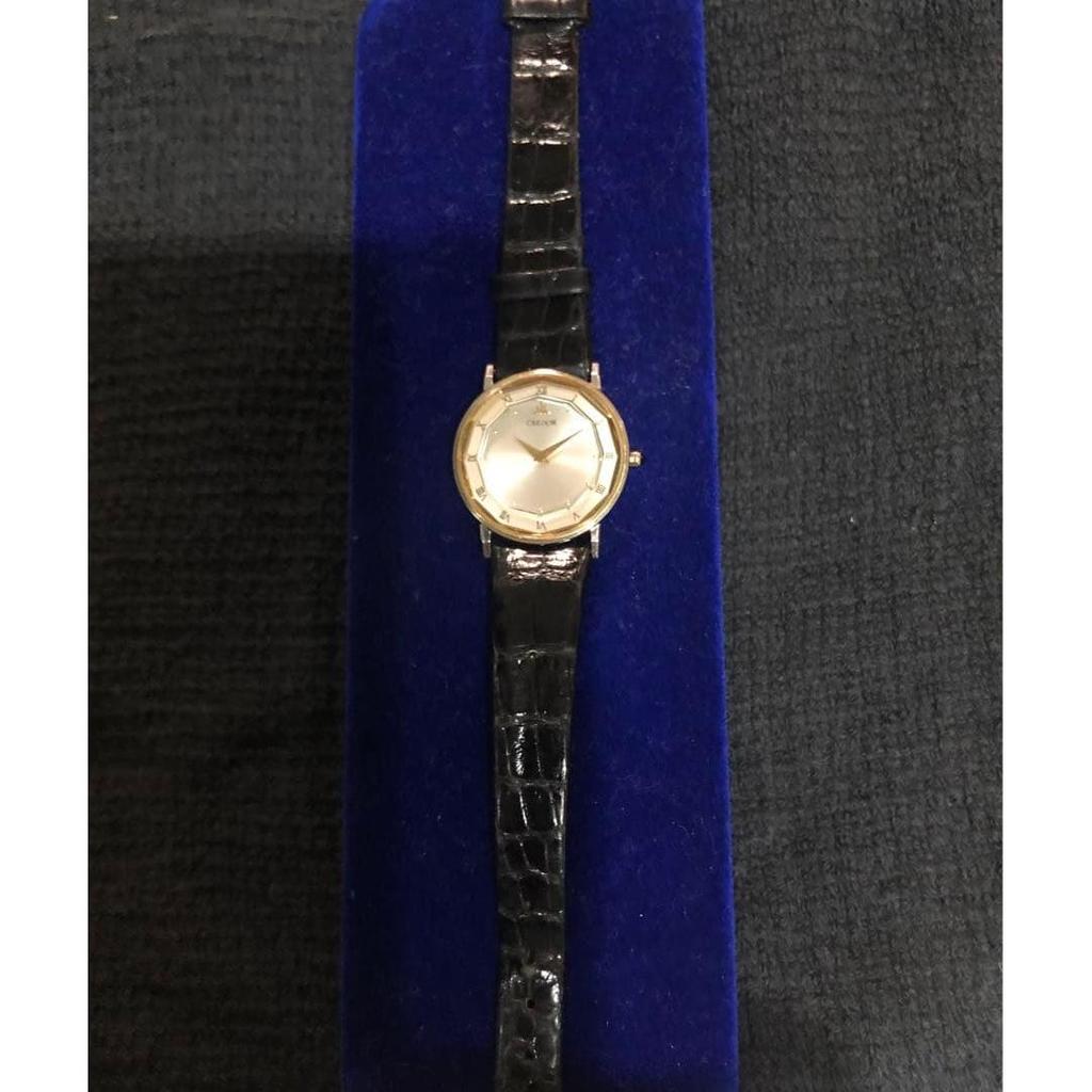 Used SEIKO CREDOR 2F70-0300 18KT bezel watch