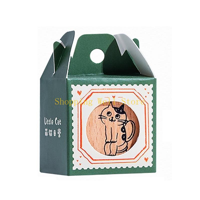 KX4B Cats Series Stamp Scrapbooking Decorative Stamp Rubber Stamp Animal Stamp for Crafts