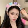 Headband Love Wash Face Hair Band Cartoon Plush Headband Elastic Hair Turban Women Hair Accessories