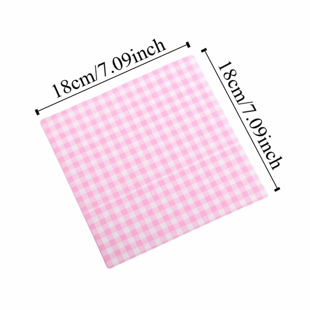 100PCS/Pack Disposable Oil-absorbing Paper Food Grade Colorful Grid Oil-Proof Paper Oil-Resistant Safe Material Baking Paper