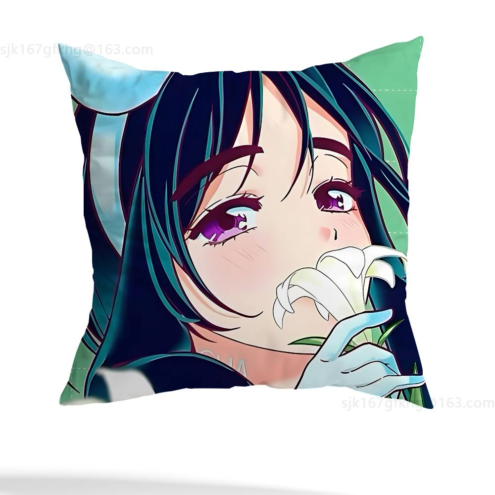 Cartoon Cute Girl Sua pillowcase casual style decoration, suitable for home decoration (excluding pillow core)
