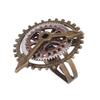 Gears Watch Clock for Women Men 3 Rings Fashion Jewelry Party Jewelry Fingering Copper Rings