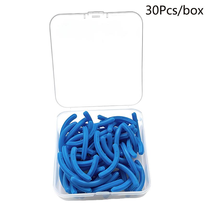 Colored Eyelashes Curler Replace Rubber 30Pcs/Box Black White Blue Elastic Eyelash Curler Replacement Rubber Strips Accessories