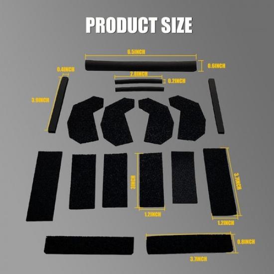 17 Pcs Hard Top Leak Repair Seal Kit Black Fit 2007-2018 Jeep Wrangler JK JKU