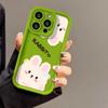 Flower bunny for iPhone17PorMax mobile phone case 17 Apple 16 matte 14/15 cute soft case