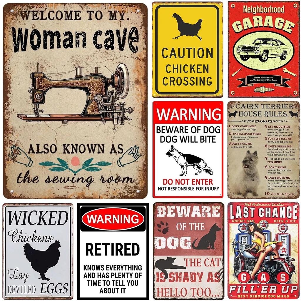 Vintage-Metallschilder „Welcome to My Woman Cave“ mit Aufschrift „Woman Cave“, Poster, Teller, Wanddekoration für Zuhause, Garten, Küche, Bars, Woman Cave, Café, Clubs, Pubs