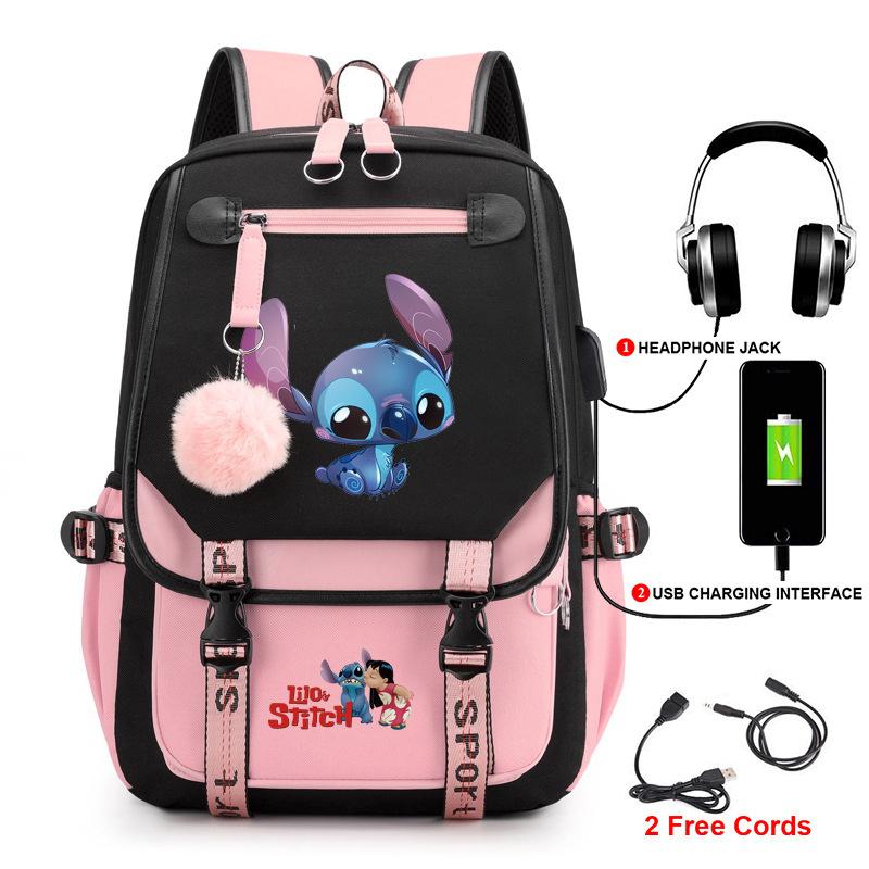 Backpack Student School Bag Fashion Backpack Usb Computer Bag Large Capacity Burden Reduction School Bag