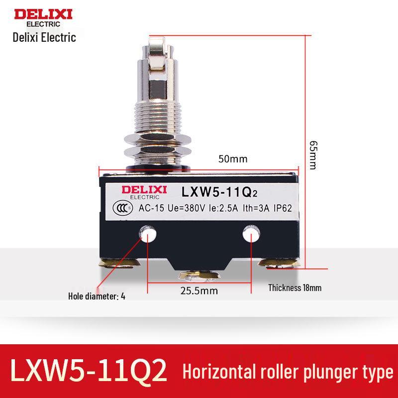 Delixi LXW5 Series Micro Switch: Travel Limit Models G1, G2, 11M, 11N1, 11Q1, 11Q2.