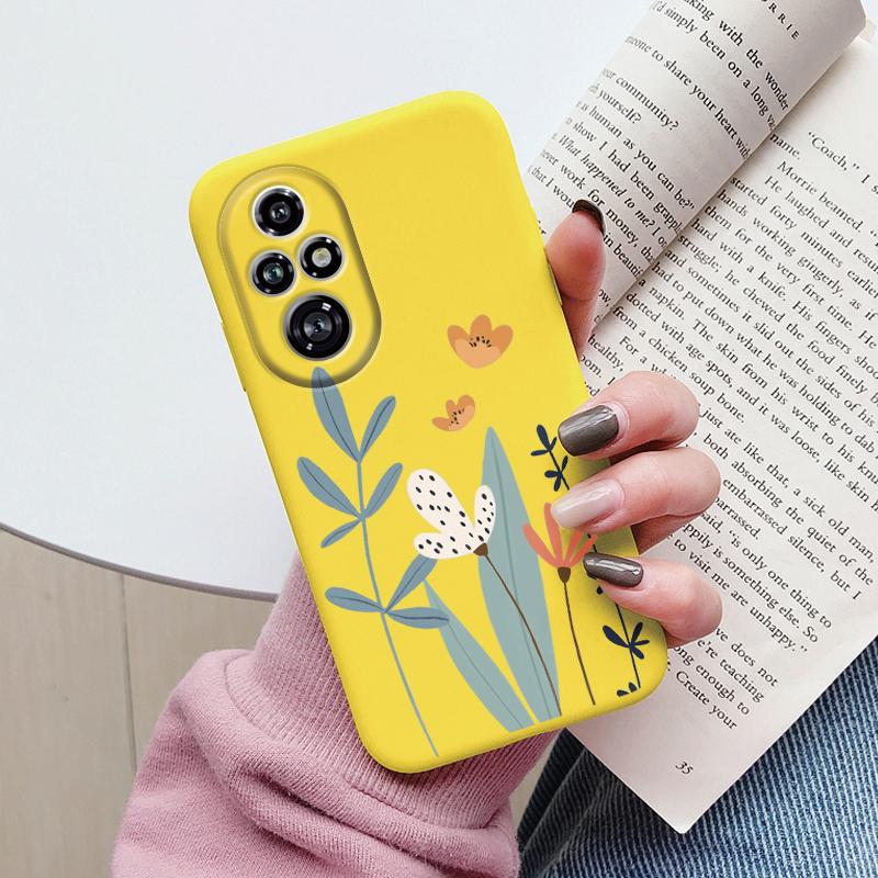 Beautiful Flowers For Honor 200 Pro Case Cute Heart Leopard Print Cover Soft Silicone Matte Protective Funda For Honor 200 Smart