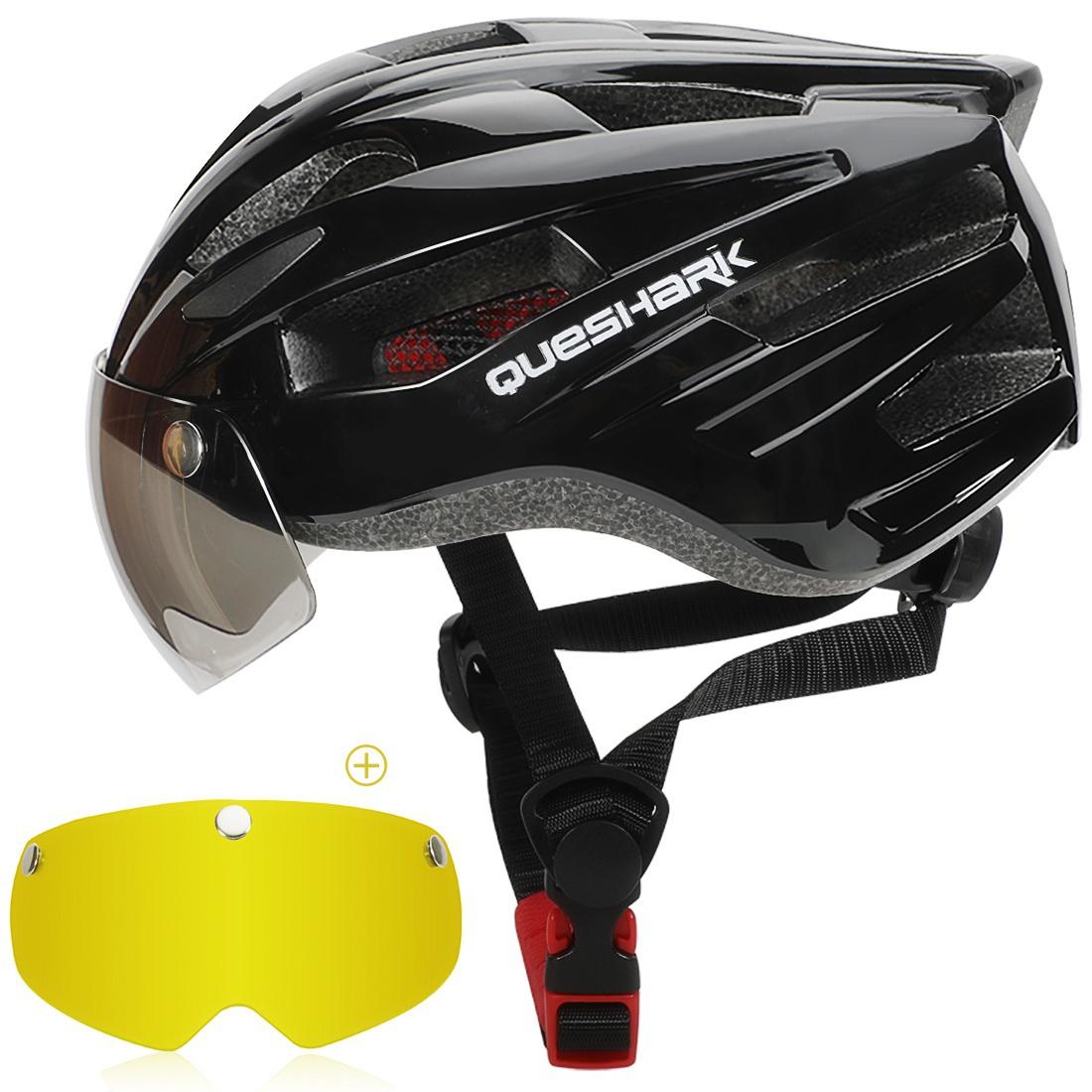 

Очки Queshark, велосипедный шлем, MTB, шоссейный велосипедный шлем, велосипедная защитная крышка, мотоциклетный шлем со съемными линзами