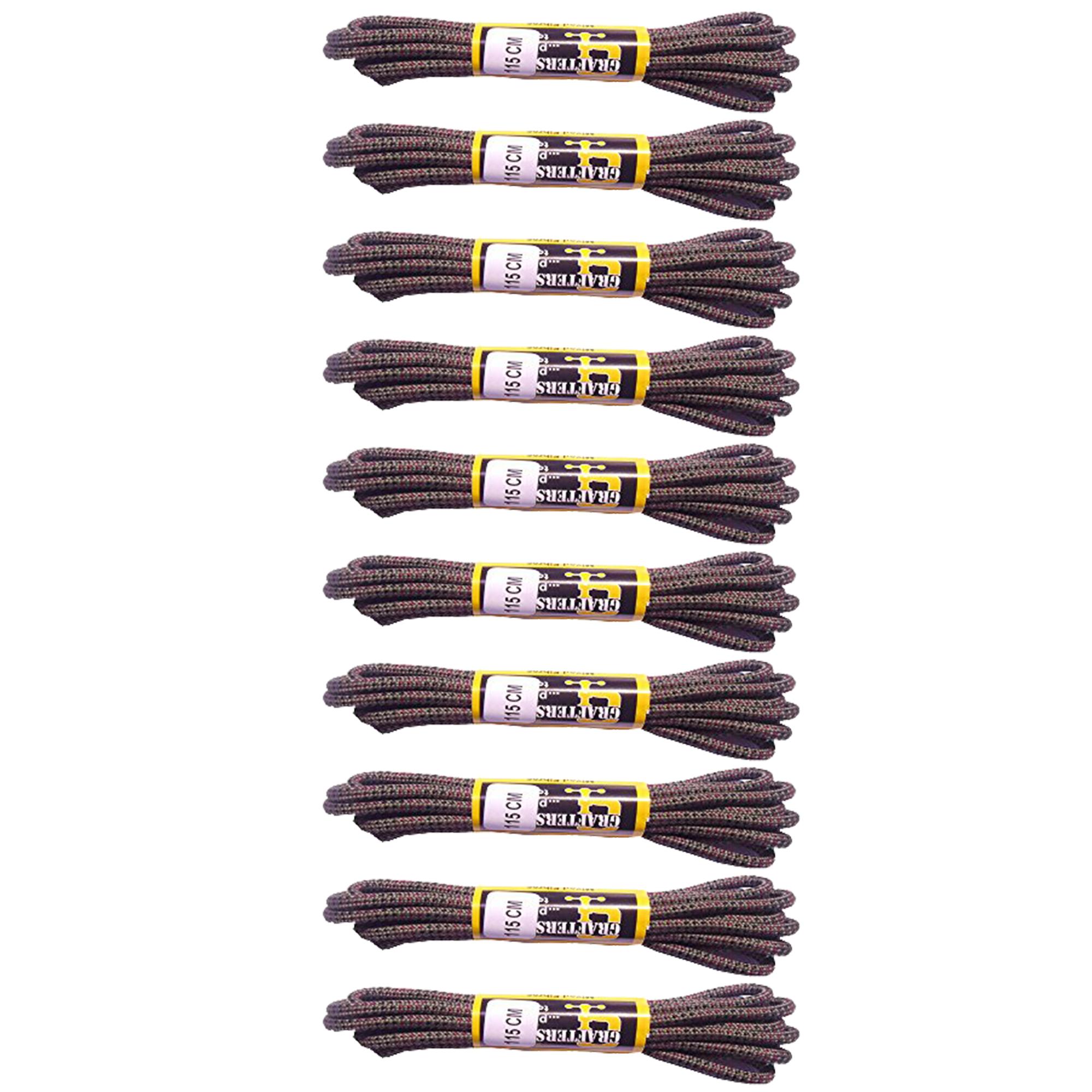 Grafters 140 cm Wanderschuh-Schnürsenkel (Packung mit 10 Stück) Pack of 10 gray
