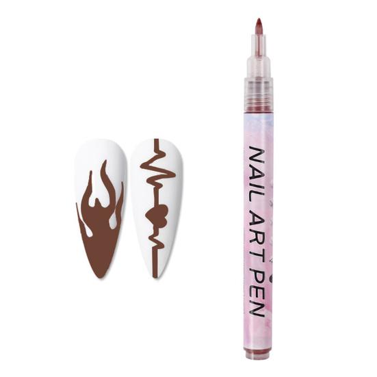 12 Colors Nail Art Pen Set Gel Painting Liner Pen Waterproof Quick Dry DIY Nail Marker Graffiti Dot Gel Pencil for Home Salon