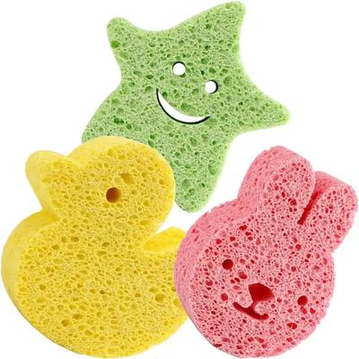 Dziecięca Gąbka do Kąpieli Gąbki Mycie Ciała Kąpiel Urocza Matowa Pulpa Drzewna Prysznic dla Dzieci Celuloza z Pulpy Drzewnej Scrubber do Narzędzi Kąpiel