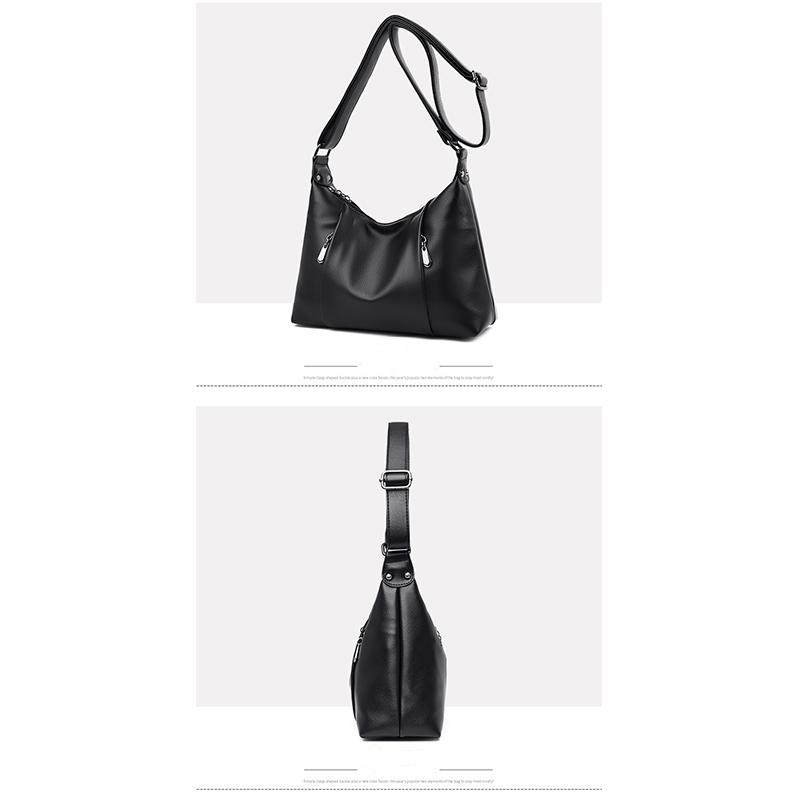 Damen-Schultertasche aus weichem Leder, Messenger-Tasche, inklusive Geldbörse und Kartenpaket