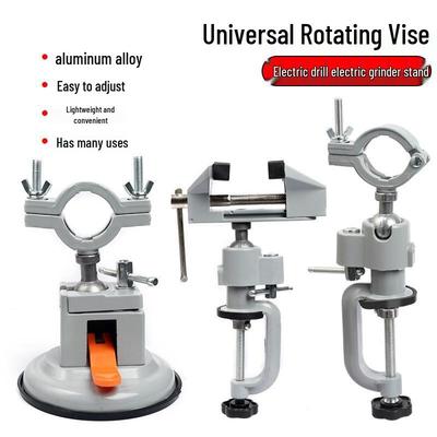 360° Aluminum Alloy Rotating Vise & Stand for Electric Drill/Grinder - Multi-functional Drilling & Cutting Tool