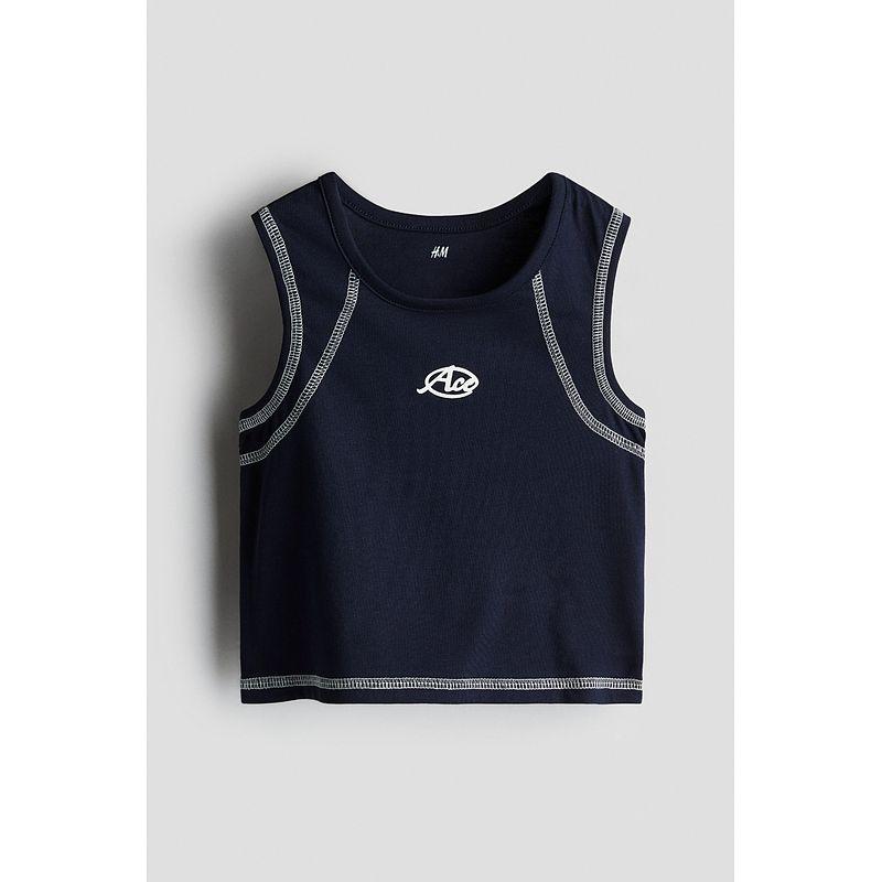 

HM Children s Clothing Girl Vest 2025 Summer New Sleeveless Coolmax®Flat Lock Stitch Vest 1293238